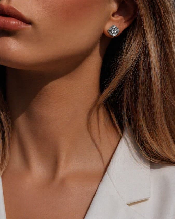 Radiant Square Studs