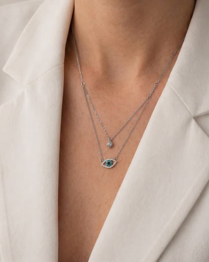 Evil Eye Layered Necklace