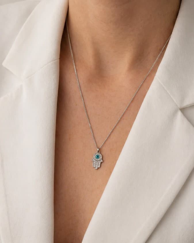 Hamsa Pendant Necklace