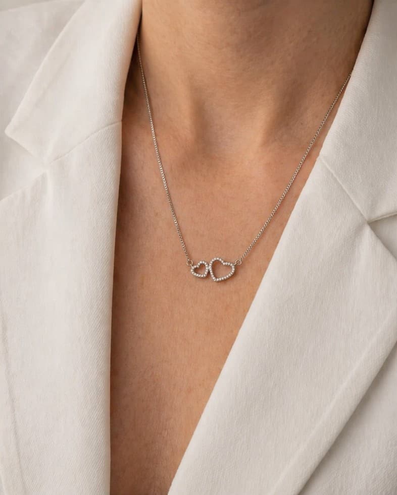 Twin Hearts Necklace